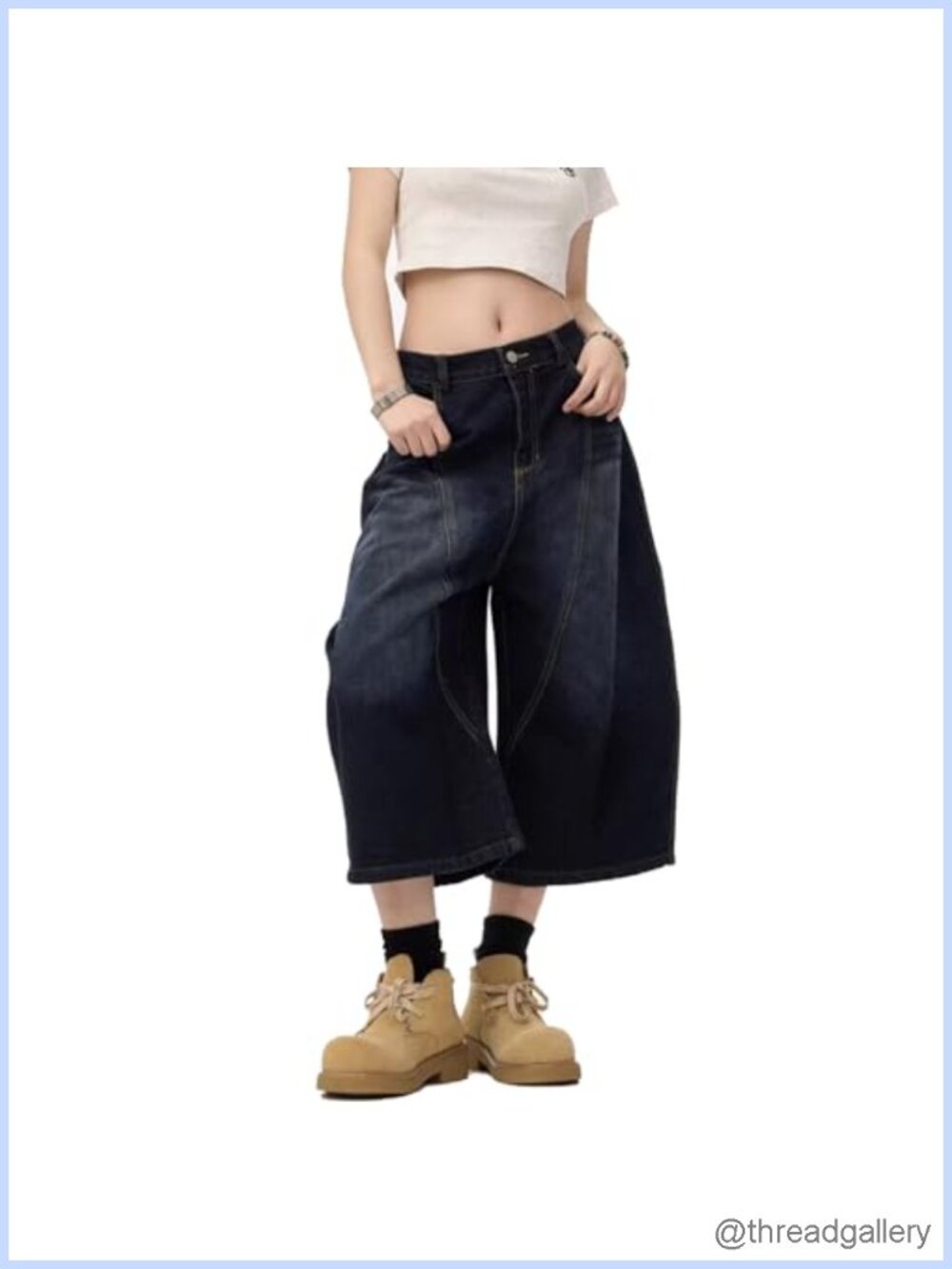 Baggy Jean Shorts Low Rise Y2K Hip Hop Skater Denim Jorts